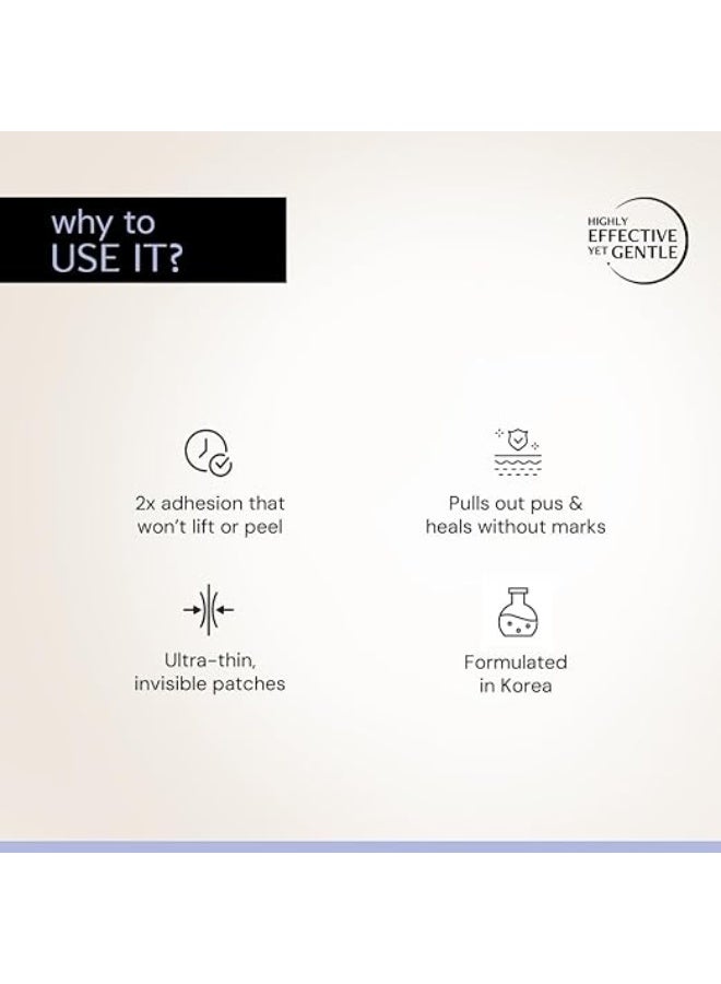 ديكونستركت لصقات ديكنستركت لعلاج حب الشباب، تحتوي على 2% حمض الساليسيليك و0.2% زيت شجرة الشاي | التصاق مضاعف، ثبات طويل الأمد، تمتص الحبوب طوال الليل وتقلل الإفرازات الدهنية الزائدة | لصقات هيدروكولويد لعلاج حب الشباب | 36 لصقة - Image 2